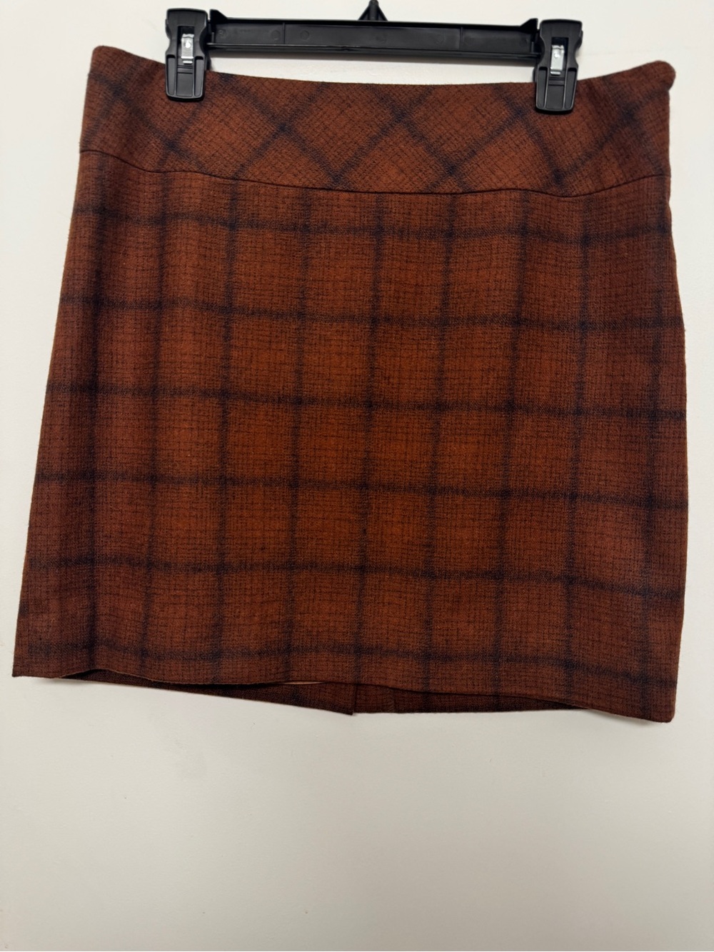The Limited Chestnut and Black Wool Plaid Mini Skirt | Fall Sweater Weather
